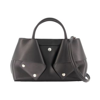 Toteme Tassen, Dames, Zwart, ONE Size, Leer, Small Mercer Shopper Bag
