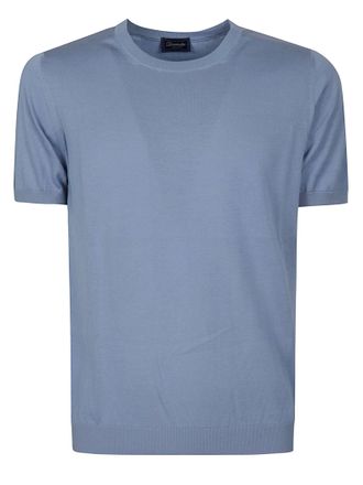 Drumohr Cotton Crewneck Short-Sleeve T-Shirt
