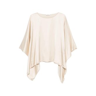 PANICALE Draped Satin-finish Cape