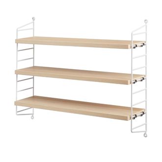 String Furniture String - Pocket Wandregal, Esche / weiss
