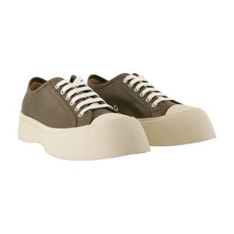 Marni Mens Leather Calfskin Sneaker Green