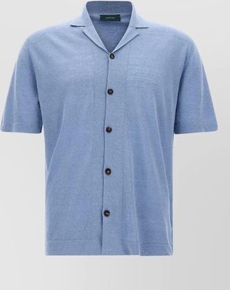 Zanone linen-blend short-sleeve shirt