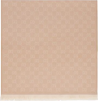 Gucci Womens Scarf Gg Camel Wool Scarfs