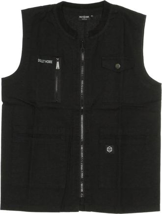 Dolly Noire Ripstop Vest - Heren - Bodywarmers - Zwart - S - Polyester - Jassen