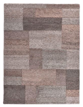 THEKO Alfombra moderna de lana anudada a mano