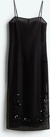 H&M Transparentes Kleid mit Verzierungen - Schwarz