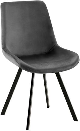 Clp Silla De Comedor Lewes De Terciopelo Gris Oscuro