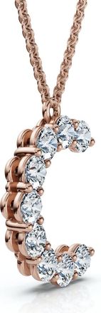 Pompeii3 1Ct Diamond Initial C Pendant 14k Gold 18 Necklace Lab Grown 5/8 Tall