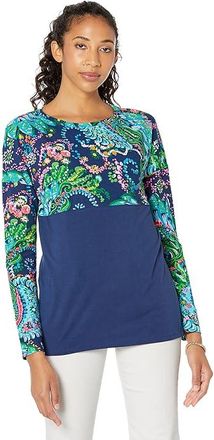 Lilly Pulitzer Finn Top Womens Clothing Take Me To The Sea : XXS, Cotton/Jersey/Modal