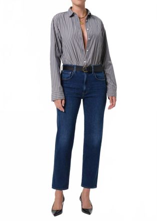 Citizens Of Humanity Delfina High Rise Straight Leg Jeans In Pierre