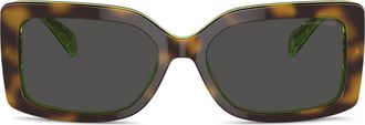 Michael Kors Corfu 56mm Rectangular Sunglasses in Dark Grey at Nordstrom