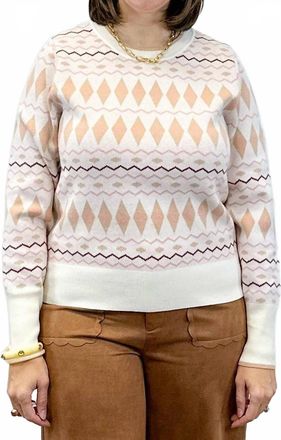 Merci Diamond Drift Sweater In Cream