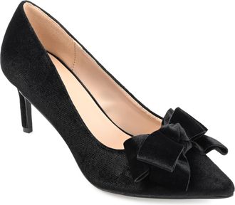 Journee Collection Women & apos;s Crystol Medium and Wide Width Evening Pumps