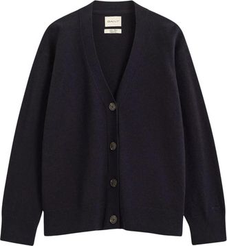 GANT Cardigans - Dames - Vesten - Blauw - S - Wol - Truien & Vesten