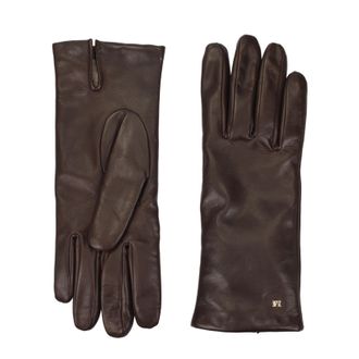 Max Mara Donnas Guanti in pelle marrone