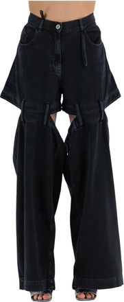 The Attico Dames, Jeans, Zwart, Maat: W26 Katoen