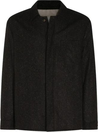 Eleventy Overhemd Jas - Heren - Zomerjassen - Bruin - XL - Jassen