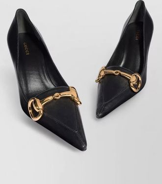 Gucci leather pointed-toe pumps