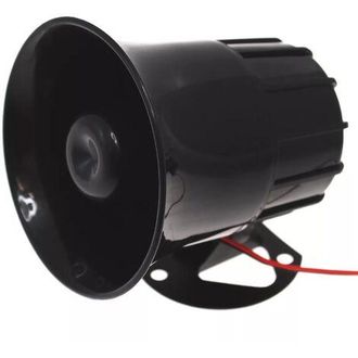 OEM Potente Sirena Con Bocina Cableada - Resistente A La Intemperie / 6 Tonos / Alimentaci&oacute;n De 12 V / 118 Db