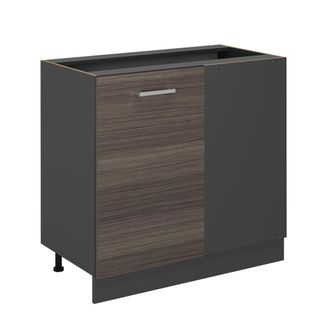 Vicco Armario De Esquina R-line, Gris Noble, 86 Cm Sin Encimera