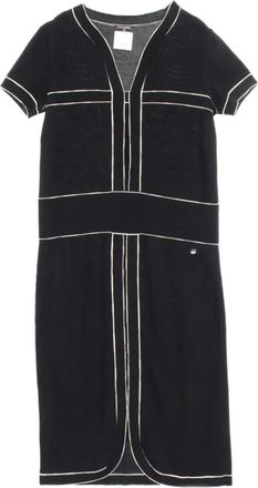 Chanel Abito in maglia di cotone 1986-1988 - Nero