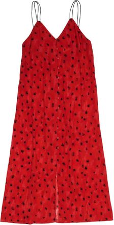 Bimba & Lola Button-up maxi-jurk met stippen - Rood