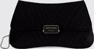 Emporio Armani Clutch elegante in raso con tracolla a catena removibile