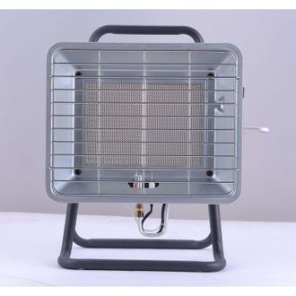 Qlima Stufa a Gas Gpl da Interno con Supporto 3,5kW Qlima FGHX145 Silver e Nero