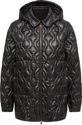 Moncler Moncler Balette Geometric Quilted Mid-length Down Jacket, Women, Black, Size: 00