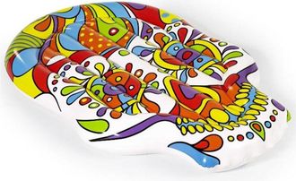 Trade Shop Trade Shop - Materasso Isola Gonfiabile Per Piscina 193x141 Cm Design Pop Skull Galleggiante 016157