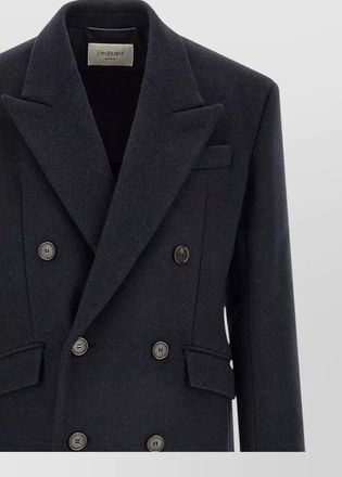 Saint Laurent wool double-breasted long coat