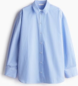 H&M Hemdbluse aus Popeline - White