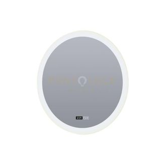 Searchlight Searchlight - Specchio da bagno rotondo - Orologio digitale, antiappannamento
