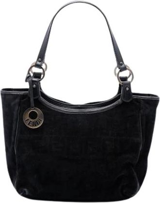 Fendi Pre-owned The Chef Shoulder Bag - Dames - Vintage Schoudertas - Zwart - ONE Size - Leer - Vintage
