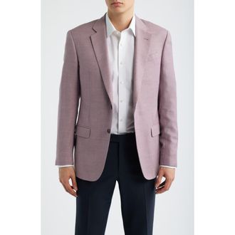 Emporio Armani Dusky Pink Knit Virgin Wool Sport Coat in Mauve at Nordstrom, Size 48 Us
