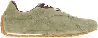 Bottega Veneta Green Lace Up Sneakers