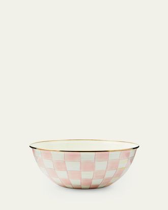 MacKenzie-Childs Rosy Check Enamel Everyday Bowl, Large