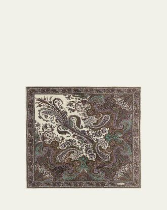 Ralph Lauren Collection Paisley Crepe de Chine Square Scarf