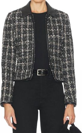 Rag & Bone Eloise Plaid Blazer In Black