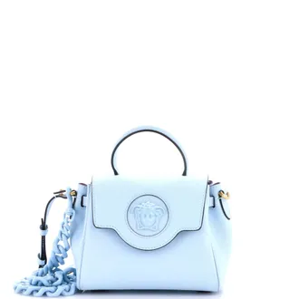 Versace La Medusa Top Handle Bag Leather Small