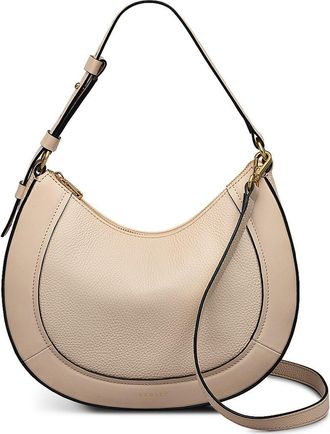 Radley London Merchant Hall Small Crescent Leather Shoulder Bag in Oat Milk at Nordstrom Rack