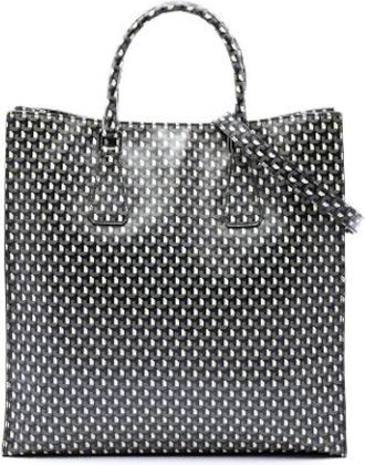 Prada Pre-owned Printed Saffiano Satchel - Dames - Vintage Shopper - Zwart - ONE Size - Leer - Vintage