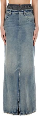 Maison Margiela Denim Skirt Anonymity Of The Lining-Donna