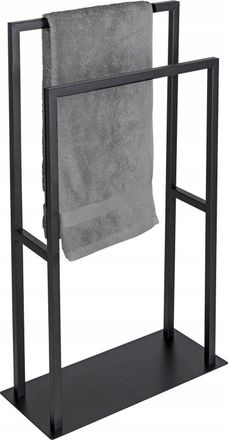 WENKO Rivaltana Toallero De Pie Negro Mate 46x80 Cm