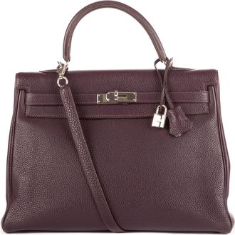 Herm&egrave;s Pre-owned Womens Kelly Retourne 35 Handbag - Brown - One Size