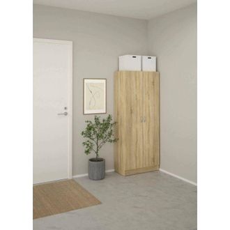 Dmora Zapatero Erinni, Mueble Guardazapatos 5 Estantes, 35x69x170h Cm Roble Marr&oacute;n