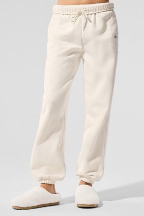 Alo | Accolade Sweatpant in Ivory White, Size: Medium