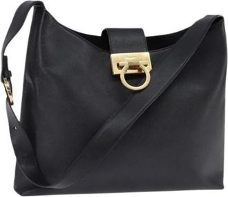 Ferragamo Tweedehands leren schoudertassen - Dames - Vintage Schoudertas - Zwart - ONE Size - Vintage