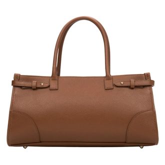 Estro & Luminara Tassen, Dames, Bruin, ONE Size, Leer, Bruine Tote Handtas gemaakt van Premium Italiaans Echt Leer