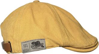 Generic Sweater Caps Women Men Summer Beret Vintage British Solid Color Adjustable Men Beret Hat Painter Hat French Hats Little Girls (Yellow, One Size)